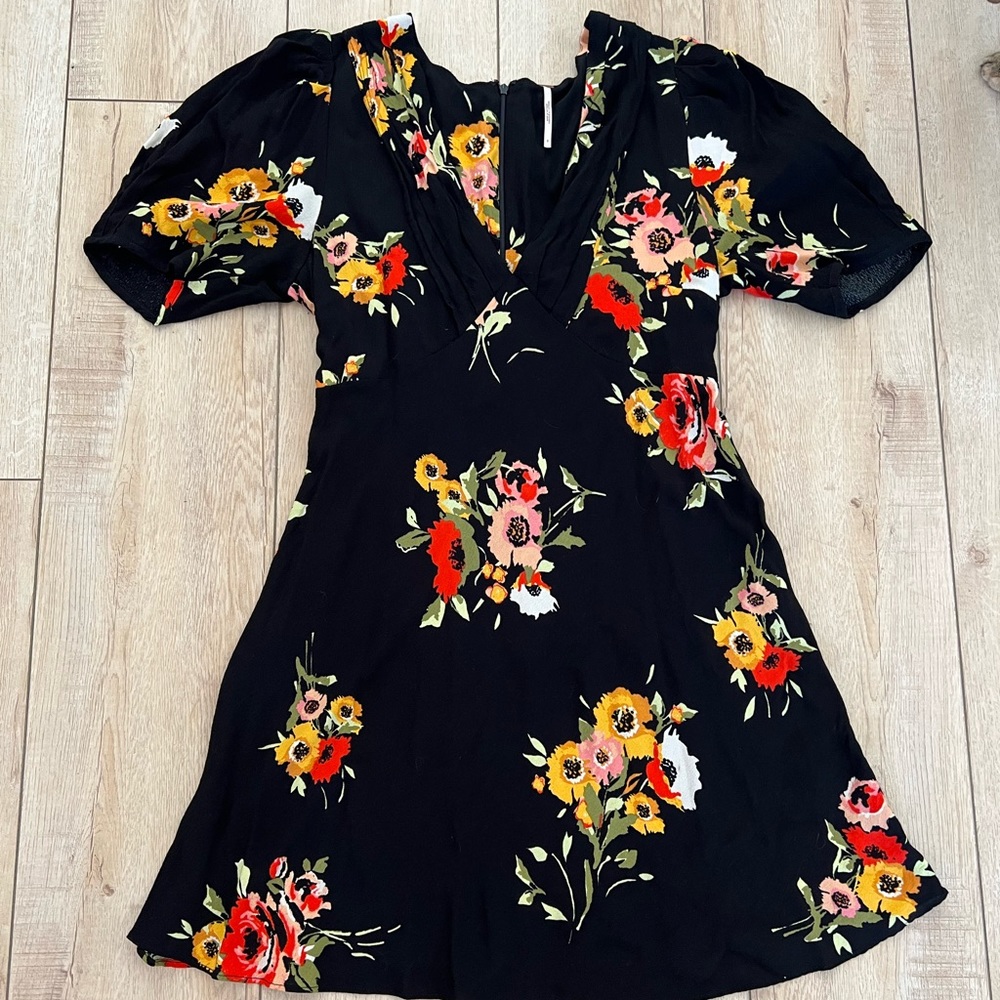 PRICED TO SELL Free People Black Floral mini dress NWOT